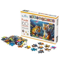 Kids Games. Пазл. 160 Эл. Тигрята. 08558/О - фото 11269255