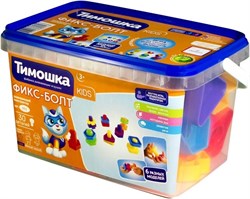 Конструктор KIDS «Фикс-Болт» 30 деталей, ведерко 053/Т - фото 11269611