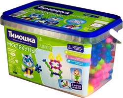 Конструктор JUNIOR «Молекулы» 140 деталей, ведерко 035/Т - фото 11269636