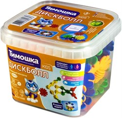 Конструктор KIDS "ДискБолл" 38 деталей, ведерко М019/Т - фото 11269640