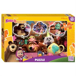 Мозаика "puzzle" maxi 24 "Маша и Медведь" 90104/SP - фото 11723191