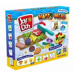 Масса для лепки, набор HAPPY MEAL - ОБЕД НА ВСЮ СЕМЬЮ, мн. блюд, 16 аксес, 3 бан. с тестом,(3*50 г.) MEAL-150 pot - фото 11756337