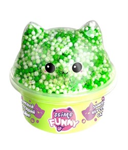 Игрушка для детей модели Funny Slime, слайм с вложениями, котенок, в банке SLM070 - фото 11757514