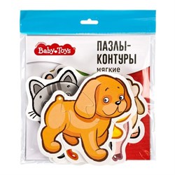 Пазлы-контуры мягкие "Домашние животные" 6 шт Baby Toys 05227/ДК - фото 11757893