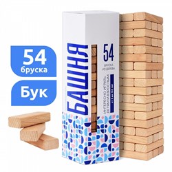 Настольная игра дженга «Башня» из 54 эл. МТ080808 - фото 11758237