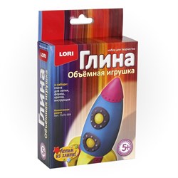 Игрушка объемная из глины "Космическая ракета" Пз/Гл-004/LR - фото 12059462