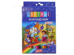 Карандаши цветные "Волшебная история" 36цв KЦ-2968/PK - фото 12059653