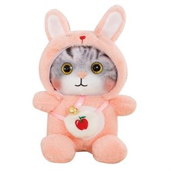 Мягкая Игрушка MAXITOYS, Котик в Розовом Капюшоне, 12 см 300523-7-3-12 - фото 12084051