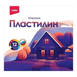 Пластилин Классика, 12 цветов, по 20 гр., без европодвеса Плк-004/LR - фото 12084634