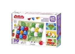 Мозаика для самых маленьких Baby Toys "Цветочек" d 40/6 цв (39 эл) 03583/ДК - фото 12158510