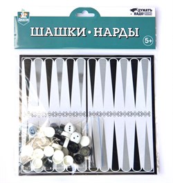 Игра настольная "Шашки-Нарды" 04025/ДK - фото 7302737