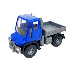 Самосвал бортовой Мерседес "Unimog U 500" ЛЮКС (17,5 см. Синий.) 08129/РС - фото 7305021