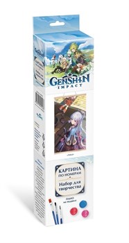 Геншин. Картина для раскрашивания по номерам. ПАННО. Аяка. 30x50 см 08108/О - фото 9075413