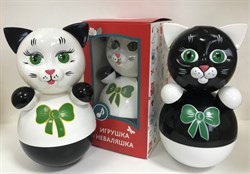 Игрушка-неваляшка "Котик/Кошечка" в ассорт. 6С-035/П - фото 9437140