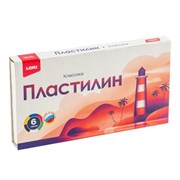 Пластилин КЛАССИКА 6 цв, 20 гр, пенал Плк-013/LR