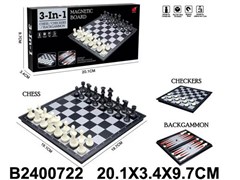 Игра настольная 3 в 1 "Шахматы, шашки, нарды" 2400722