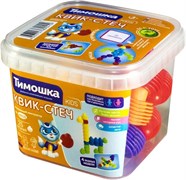 Конструктор KIDS "Квик - стеч" 25 деталей, ведерко М010/Т