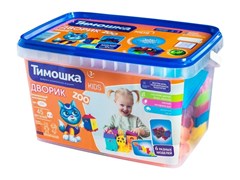 Конструктор KIDS "Дворик ZOO" 45 деталей, ведерко 090/Т