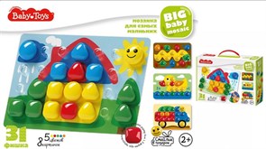 Мозаика для самых маленьких Baby Toys "Домик" d 40/5 цв (31 эл) 03581/ДК