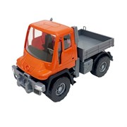 Самосвал бортовой Мерседес "Unimog U 500" ЛЮКС (17,5 см. Оранж.) 08128/РС