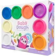 Тесто для лепки BabyDough, набор 8 цветов, яркие BD020