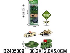 Набор транспорта "Военный" (4 шт в упаковке) 2405009