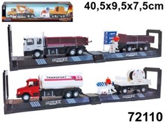 Машинка "ROADSIDE TRUCK SET" техническое обеспечение, с прицепом и аксессуарами, ассорт 72110W-RUS