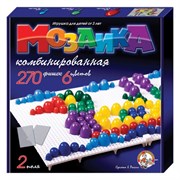 Мозаика d10, d15, d20/6 цветов/270 элементов/2 поля, в коробке 02002/ДK