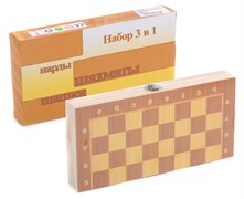 Игра "3 в 1" шашки, шахматы, нарды с игровым полем IT103565