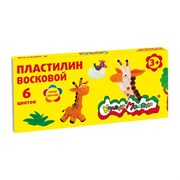 Пластилин восковой 6 цветов ПВКМ06