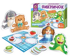 Игра настольная для малышей с объемными фигурками «Пикничок» 02090/РС