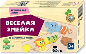 Домино деревянное "Веселая змейка" 00771/ДК