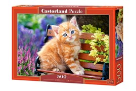 Puzzle-500 "Котёнок на скамейке" B-52240