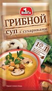 ГРИБНОЙ СУП-ПЮРЕ С СУХАРИКАМИ моментального приготовления цена за 10 пакетов М35173