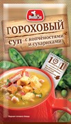 ГОРОХОВЫЙ С КОПЧЁНОСТЯМИ И СУХАРИКАМИ  моментального приготовления цена за 10 пакетов М35172