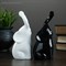 Фигура "Пара слонов" черный/белый, 7х12х16см С4241541