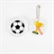 Набор светоотражающий «Футбол», 2 предмета: брелок и значок С7044348